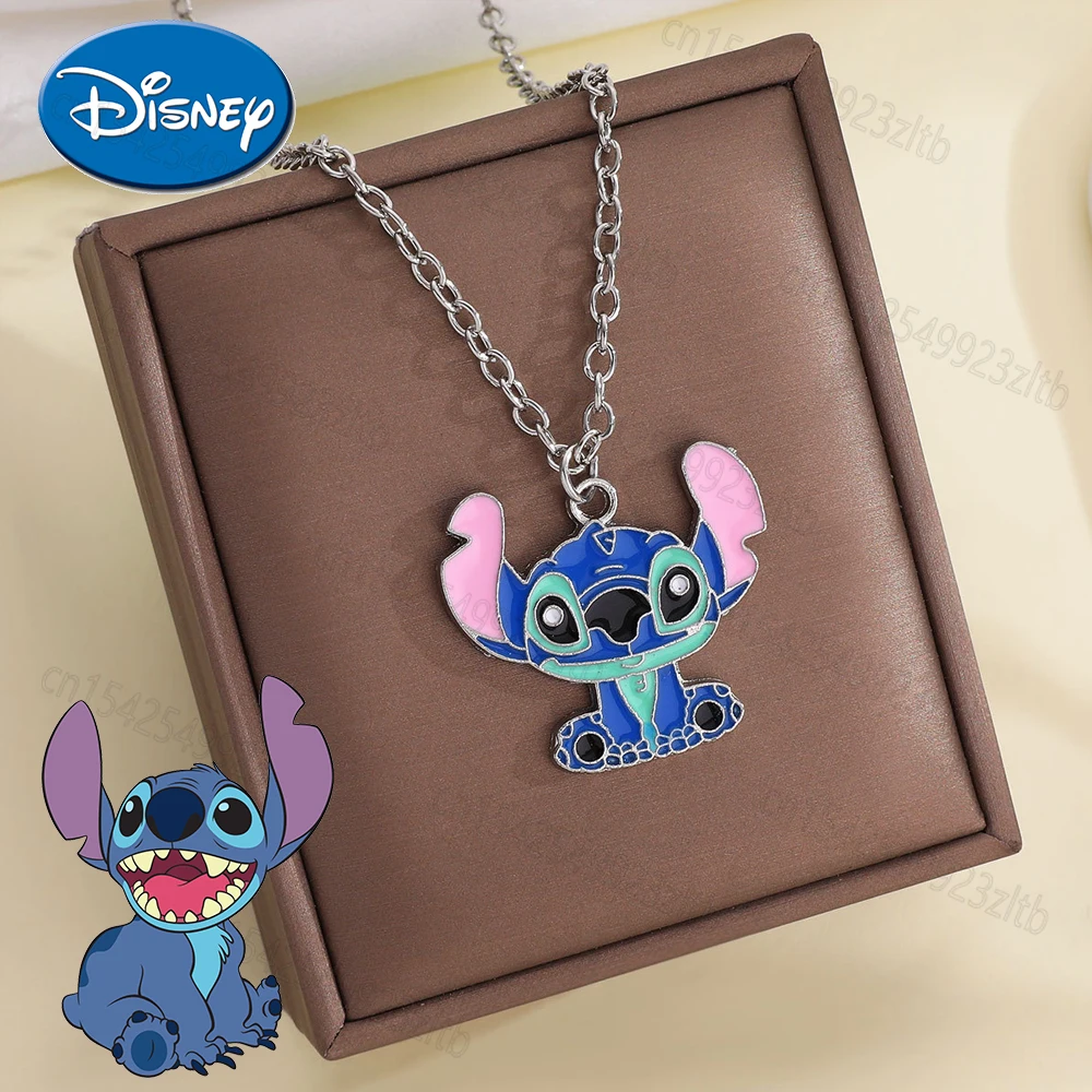 

Disney Stitch Necklace Anime Cartoon Lilo&Stitch Modeling Metal Necklaces Characters Stitch Kawaii Hip Hop Pendant Kids Gifts