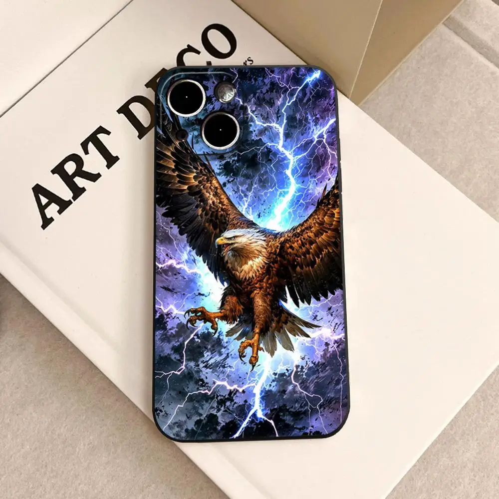 

HYBXAXC HD Cool Eagle Phone Case Soft TPU Skin-Friendly Phone Case For IPhone 17/16/15/14/13/12/11 Series: PRO, MAX, PLUS ,Mini