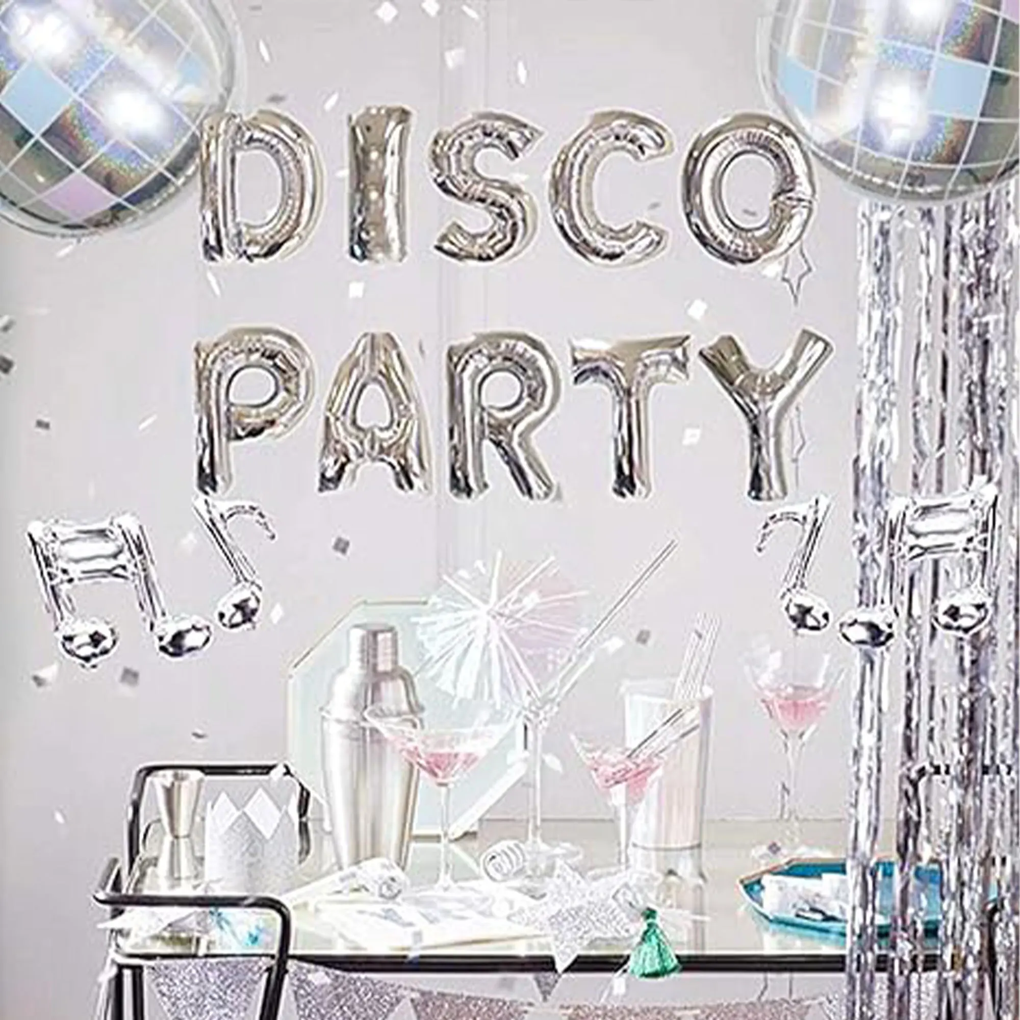 7 PCs Disco Party Balloons Disco Fever Party Decoration 70s Disco Party Decoration Saturday Night Fever Party Decorations Disco