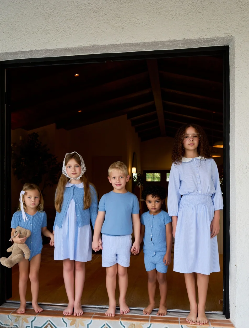 AS new SS26 pinstripe blue & pink smocking collection shabbos brother sister family matching 100% cotton clothing