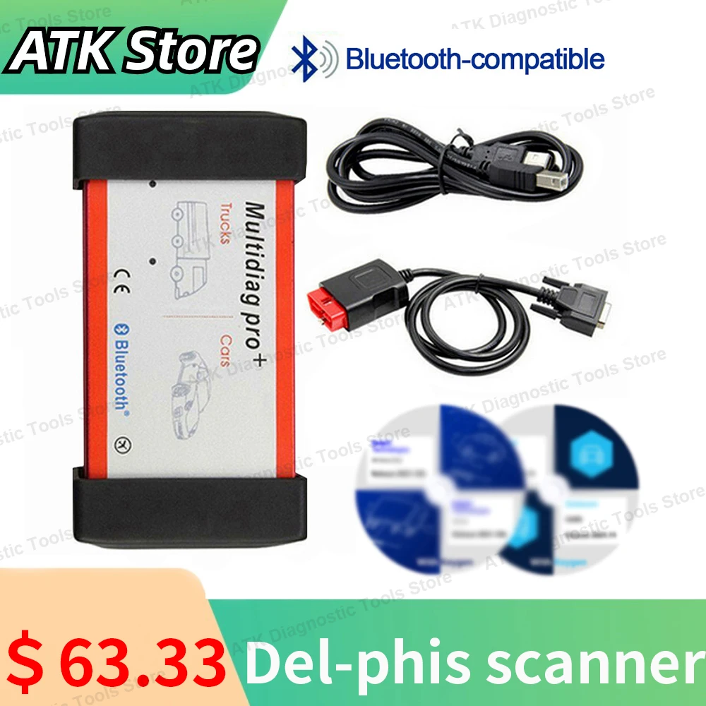 

2024 Diagnostic Tool Multidiag V3.0 double board Bluetooth Car Truck DS-150E OBD tcs 2021.11 DS100 OBD2 Scanner Auto tools