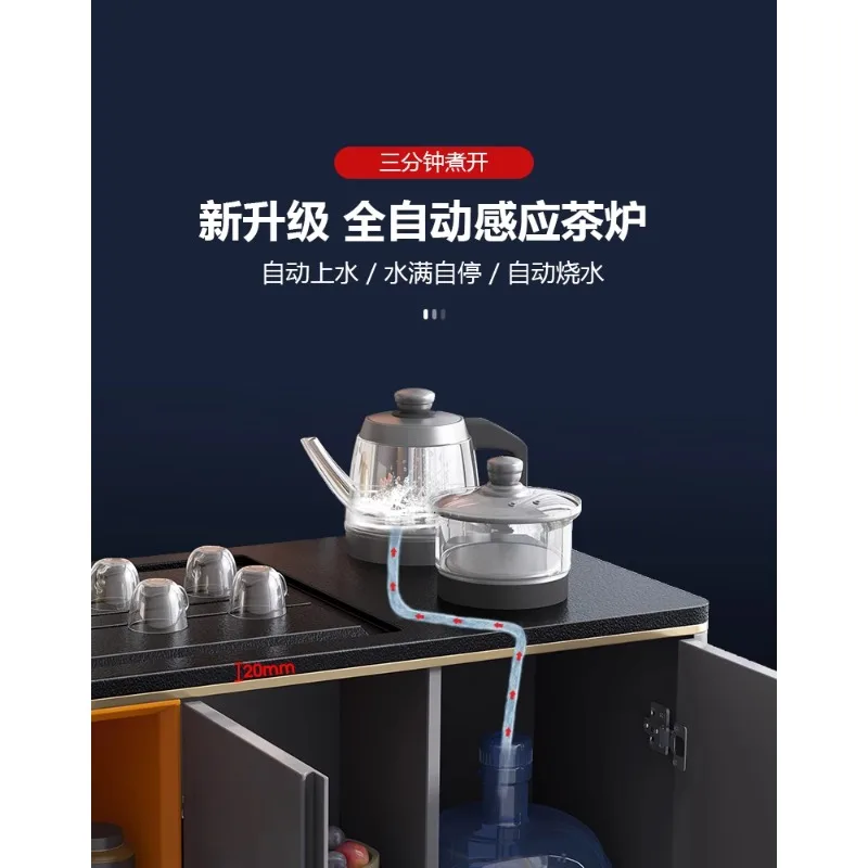 Light luxury tea cart, Wujinshi kettle, integrated household balcony, small unit tea table, modern office mobile tea table