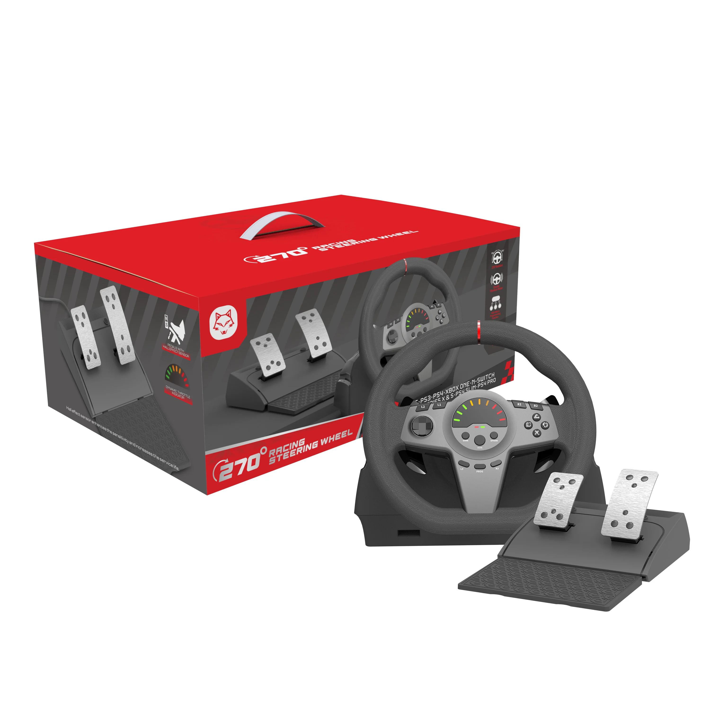 

Hot Sale New Racing Steering Wheel PC Game Driving Racing Simulator Steering Wheel for Xbox Series X/X-One/PS4/PS4 SLIM