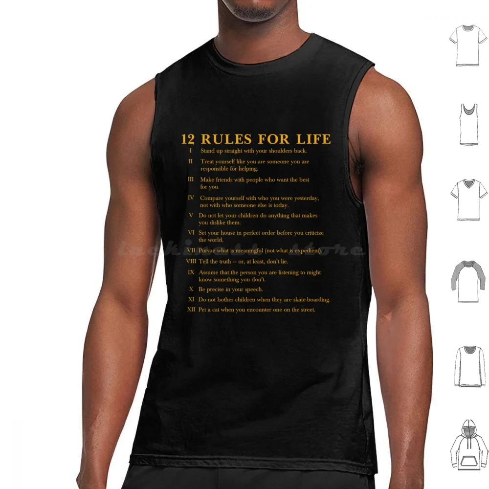 12 Rules For Life-Peterson Tank Tops Print Cotton Peterson 12 Rules For Life B Peterson Life Meaning Social Justice