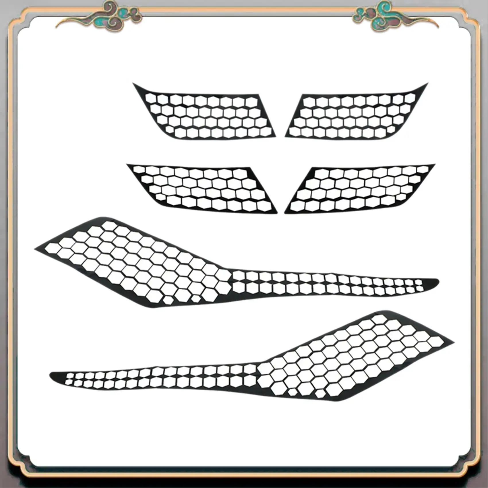 Reliable-For  3008 3008GT 2017 2018 2019 Car Rear Tail Light Lamp Cover Honeycomb Stickers Protector Taillight Decoration