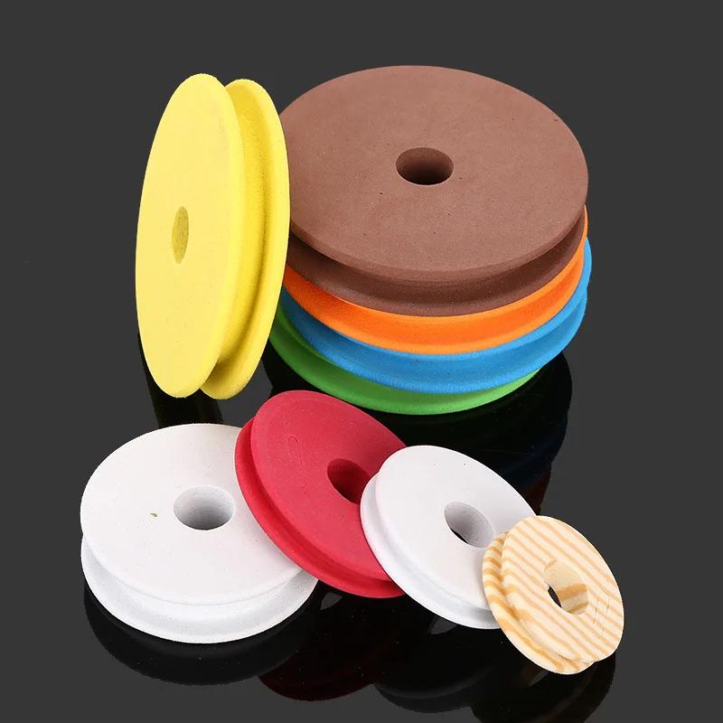 5Pcs Foam Sponge Fishing Line Board with 5 Pins Winding Wrapped Wire Board Bobbin Spool Fishing Accessories Rig Winders 3 Sizes