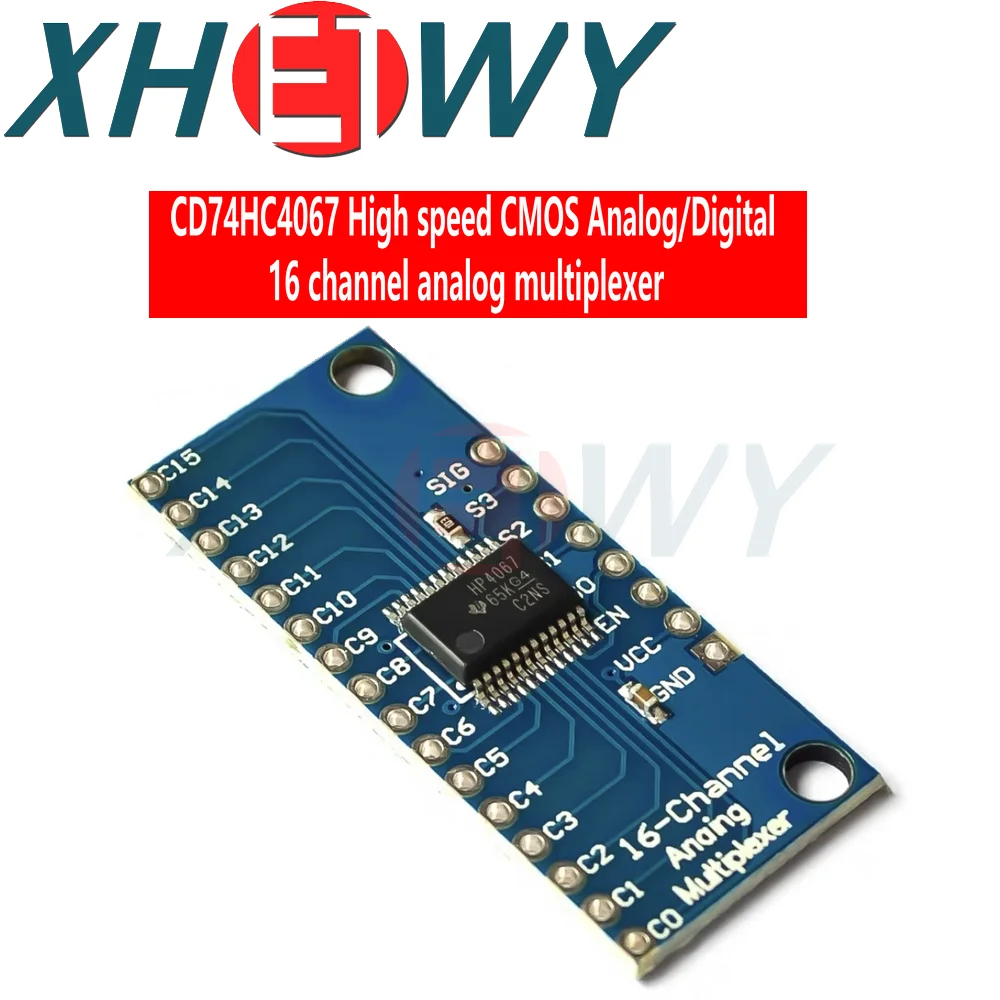 CD74HC4067 Analog Multiplexer Selector Module Mutual Convert Analog Digital MUX Breakout Board CMOS Precise 16CH for Arduino