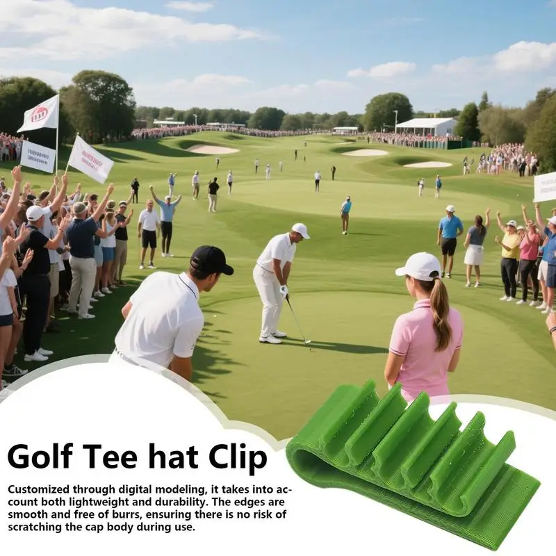 مشبك قبعة حامل تي شيرت جولف مطبوع ثلاثي الأبعاد، مشابك حافة قبعة جولف مدمجة خفيفة الوزن، ملحقات رياضية منظمة للأولاد الرياضيين #2