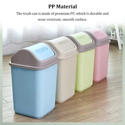 Plastic Swing Lid Classified Bin Home Rubbish Waste Dustbin Kitchen Paper Wastebasket Trash Can