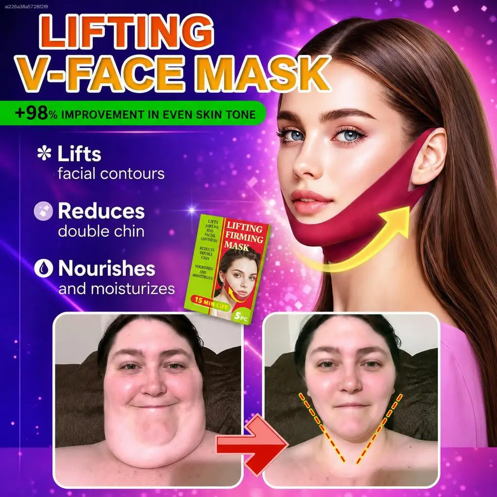 Reusable Face Slimming Bandage Women Double Chin Cheek Lift Up Belt Facial Massage Strap Face Skin Care Beauty Tools -V Line Face Shaper
