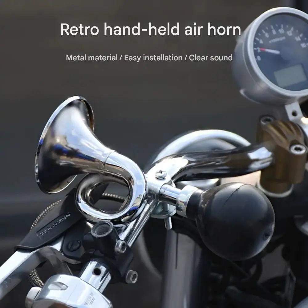 【Perfect fit】General-purpose motorcycle hand horn, electric bicycle manual horn, old-fashioned motorcycle hand horn.