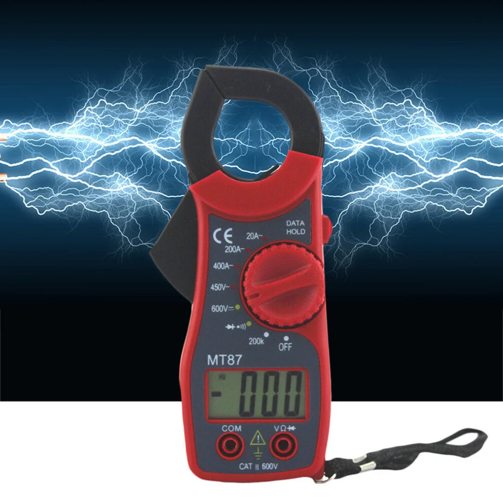 Multímetro Digital Mt87, abrazadera, probador de corriente de voltaje para el hogar, fábrica, escuela, herramienta de prueba Digital roja, equipo medidor