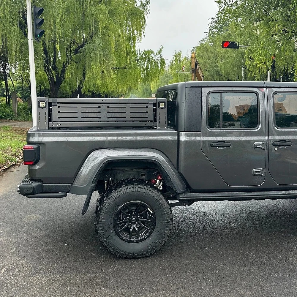 

Лучшая задняя рама-платформа для пикапа Jeep Gladiator с защитой от опрокидывания и откидной задней платформой, с креплениями для ковшей и светодиодной подсветкой