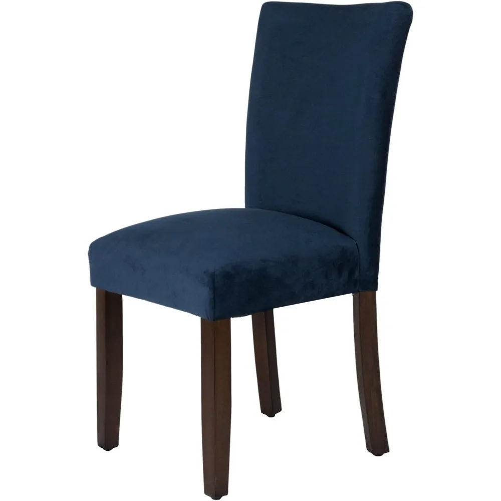 

Parsons Classic Upholstered Accent Dining Chair, Set of 2, Navy Velvet