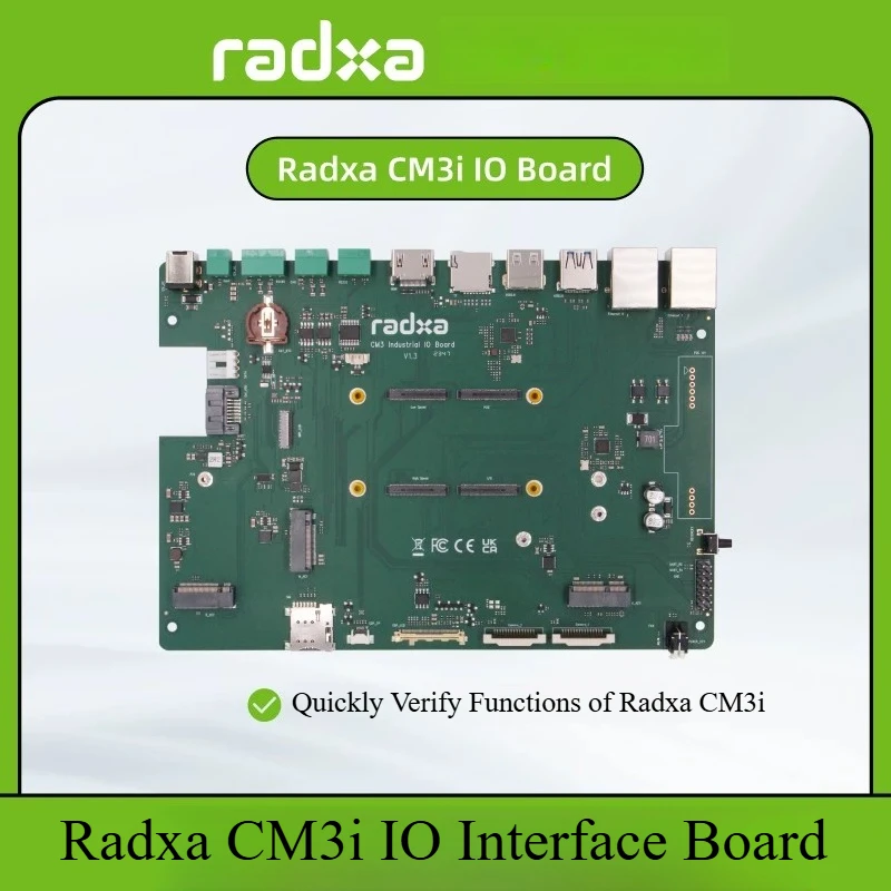 Radxa CM3 IO Board Carrier Board Expansion Base Board GPIO Interface Development Support for CM3 SoM Module