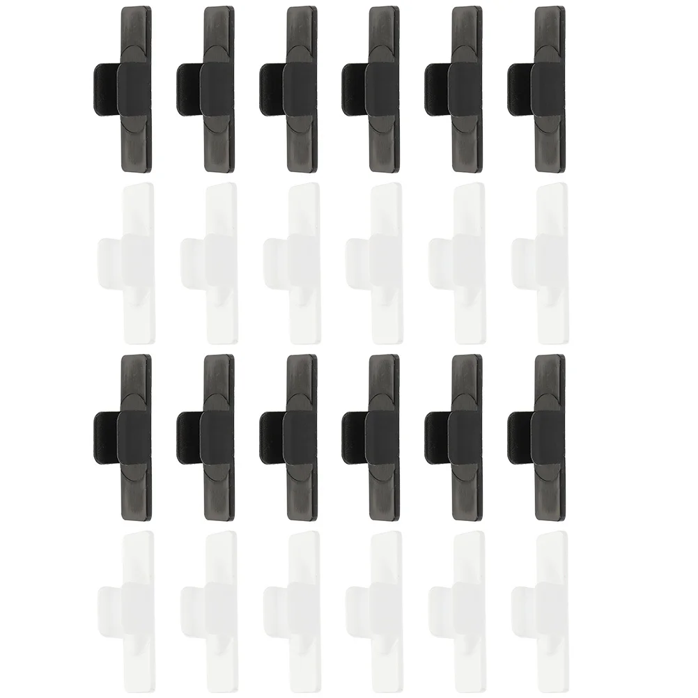 

24pcs Pen Holder Clip Adhesive Plastic Multipurpose Whiteboard Pen Clips For School Office Home Classroom Bulletin Board