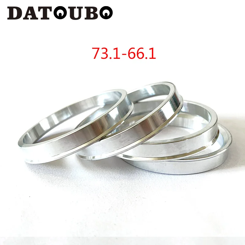 DATOUBO 4pc Wheel Hub Centric Rings 73.1 to 66.1 - OD=73.1mm ID=66.1mm - Aluminium Alloy Wheel Hub Centric rings 66.1 to 73.1