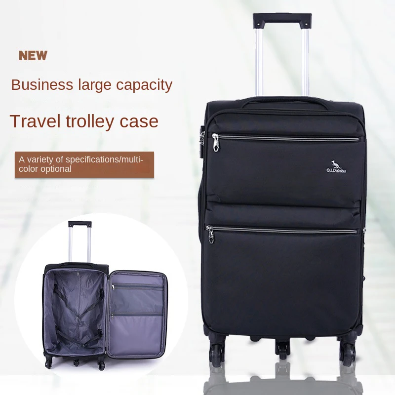 Luggage Oxford Five Wheels 2024 New Waterproof Large Capacity Suitcase Business Leisure Travel Bags Unisex Password Trolley Case