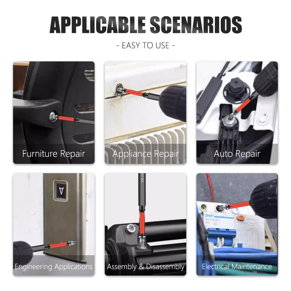 AURWOF 1 pz antiruggine resistente agli urti punta per cacciavite in acciaio legato punta per cacciavite Phillips punta per trapano elettrico magnetico P13PH2025
