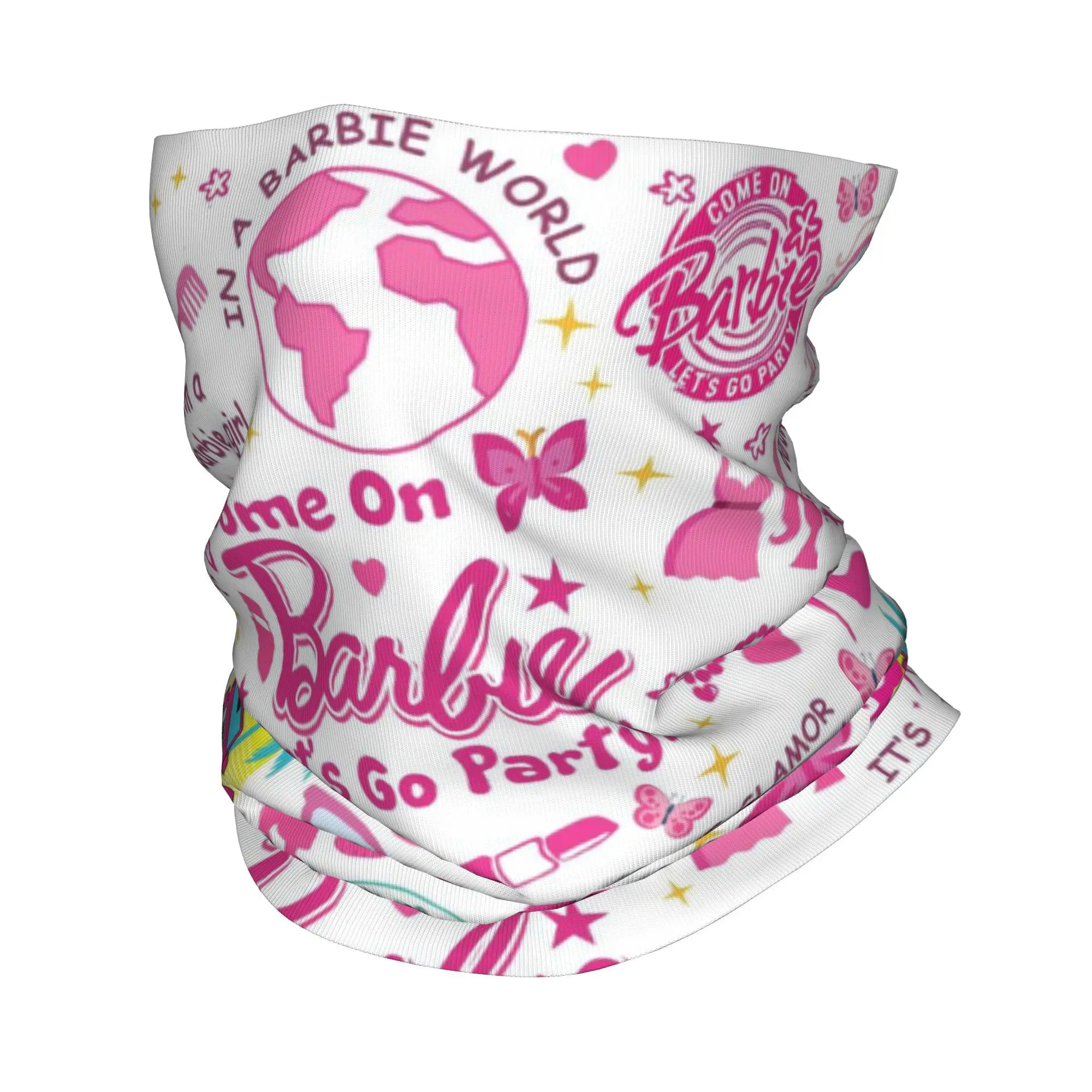 Custom Barbie Peripheral Movie Bandana Neck Gaiter for Hiking Running Men Women Wrap Scarf  Headband Warmer