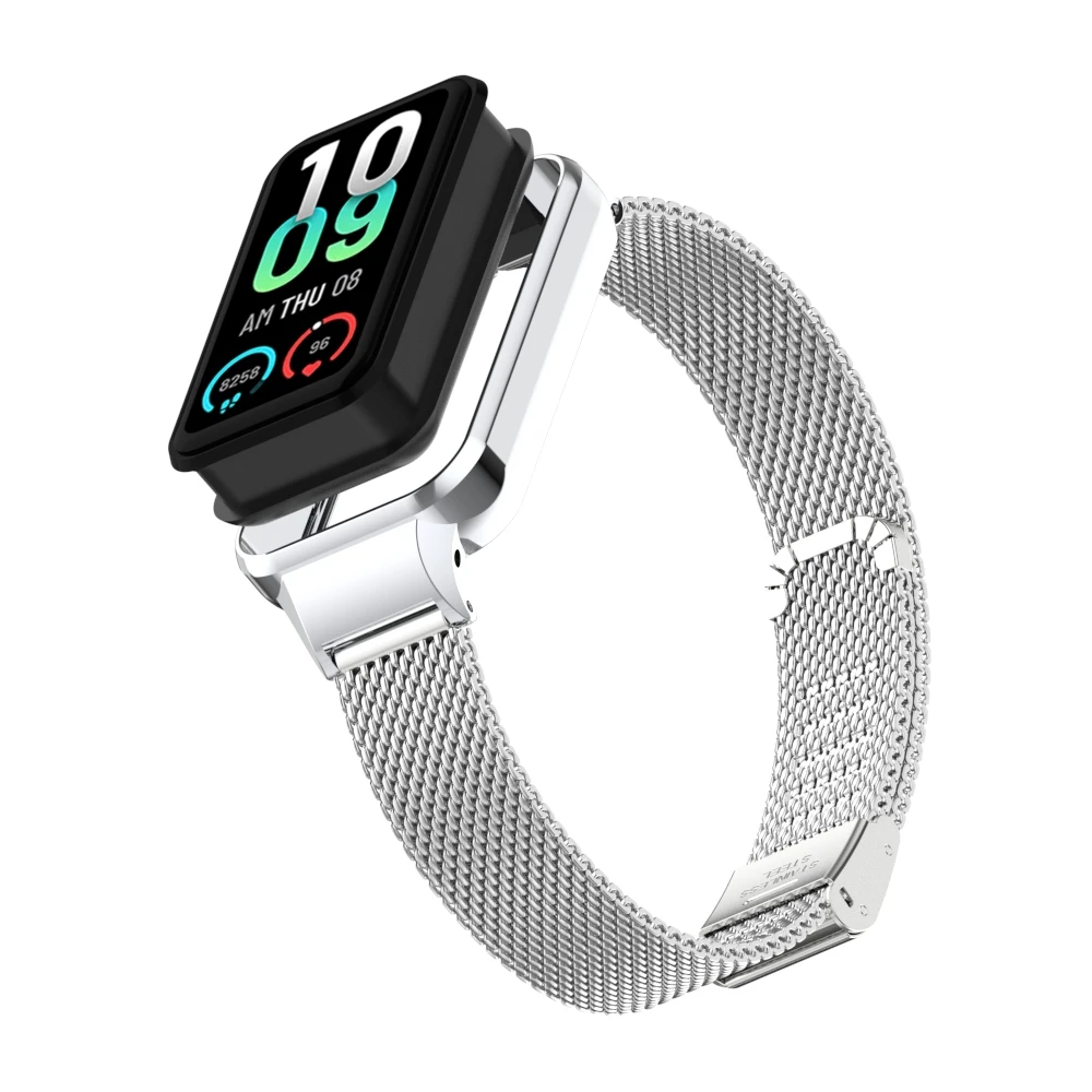 Metal Watch Band For Huami Amazfit, Band 7,  metal stainless steel, metal protective case For Huami Amazfit Band 7 replace strap