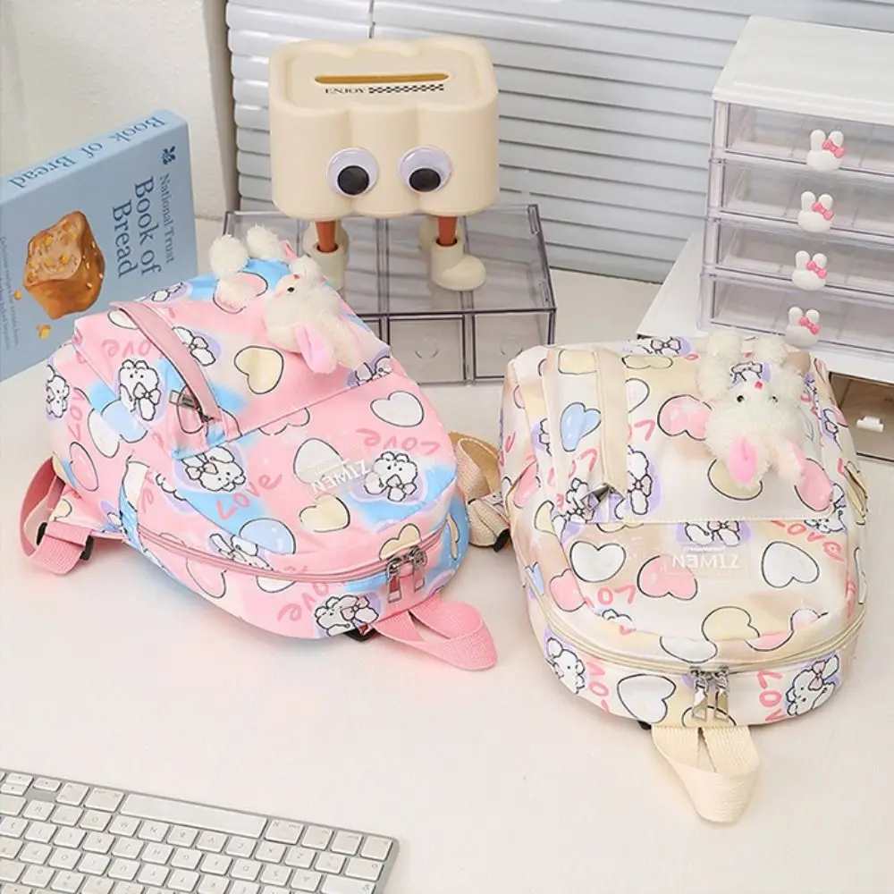 Cartoon Rabbit 's School Backpack Elementary School Large Capacity Students Schoolbag Nylon Book Bags Kindergarten