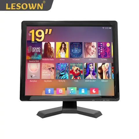 LESOWN écran tactile IPS 19 pouces LCD résolution 1280x1024 avec VGA HDMI AV BNC USB ordinateur écran étendu pour Restaurant de détail