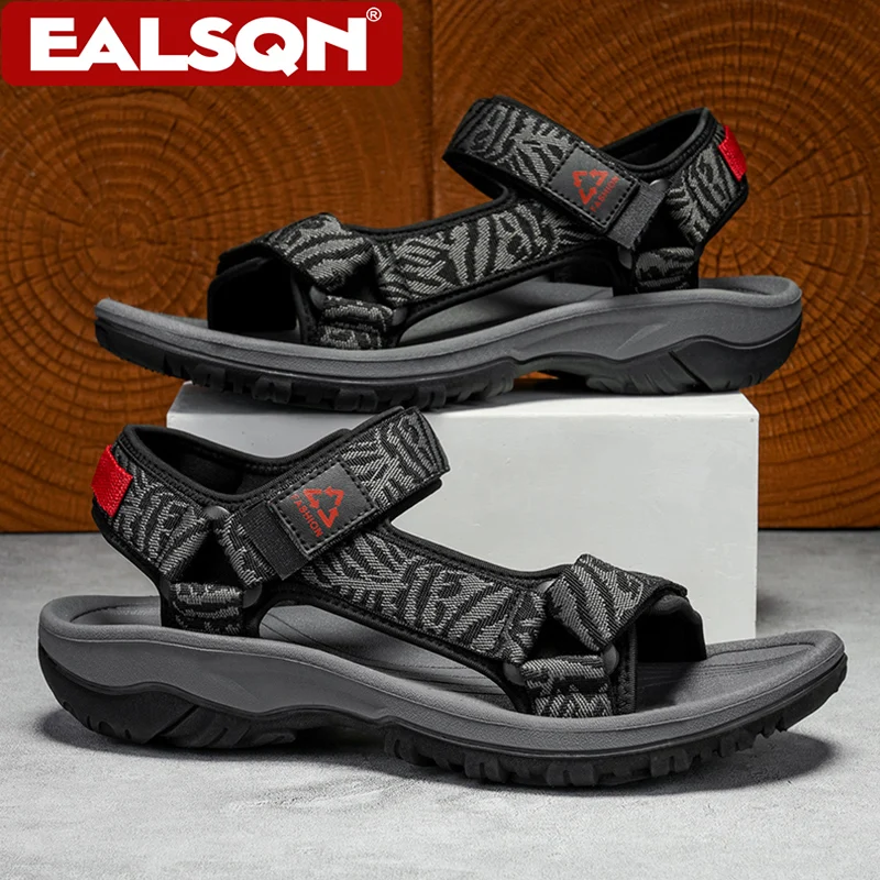 Men's Breathable Open-Toe Summer Sandals Lightweight Soft Sole Casual Beach Shoes for Outdoor Walking Non-Slip Size 40-45