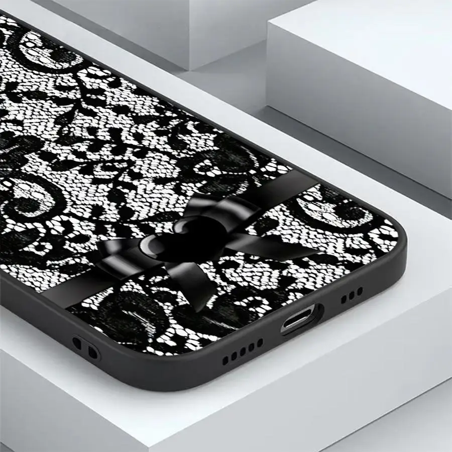 Case for Xiaomi Redmi 12C 9 13C 10 A3 A5 A1 A2 Plus K40 K80 Pro 14C A4 Funda Phone Cover Lace Flower view 5