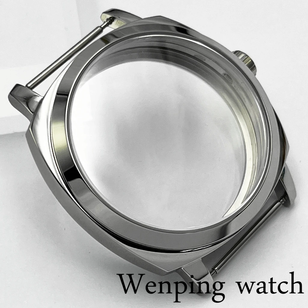 42mm Sapphire Glass Steel Case fit ST3600 ETA 6497 6498 Manual Mechanical Movement Watch Case Watch Accessories