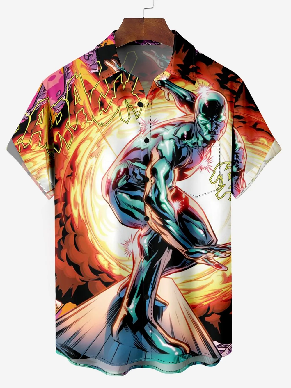 

Мужские рубашки с коротким рукавом в стиле ретро, рубашки Interstellar с 3d принтом для мужчин, летние повседневные футболки большого размера, топы Blusa MasculinaI