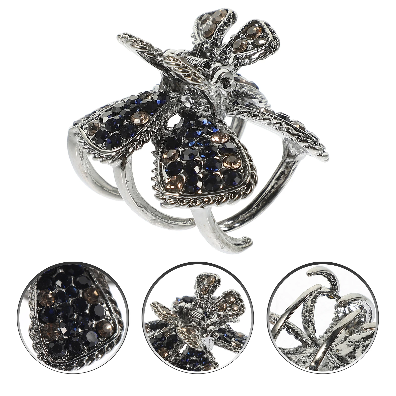 

Sparkly Butterfly Claw Clip Rhinestone Women Small Fine Long Hair Clip Party Daily Use Ponytail Holder Hair Accessories