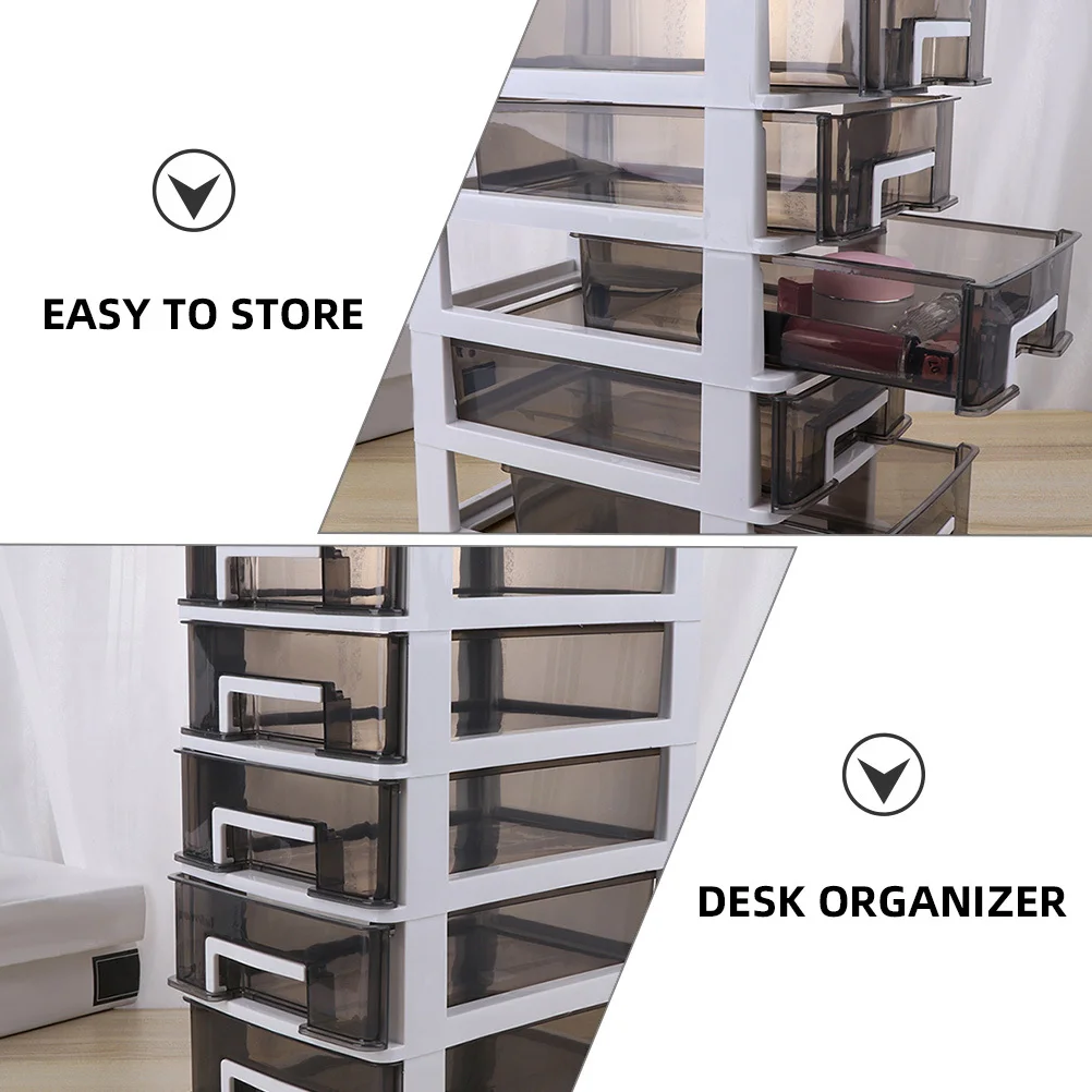 

2Pcs Desk Organizer Drawer Design Storage Box Desktop Stationery Makeup Cosmetics Holder Practical Multi-Function Storage
