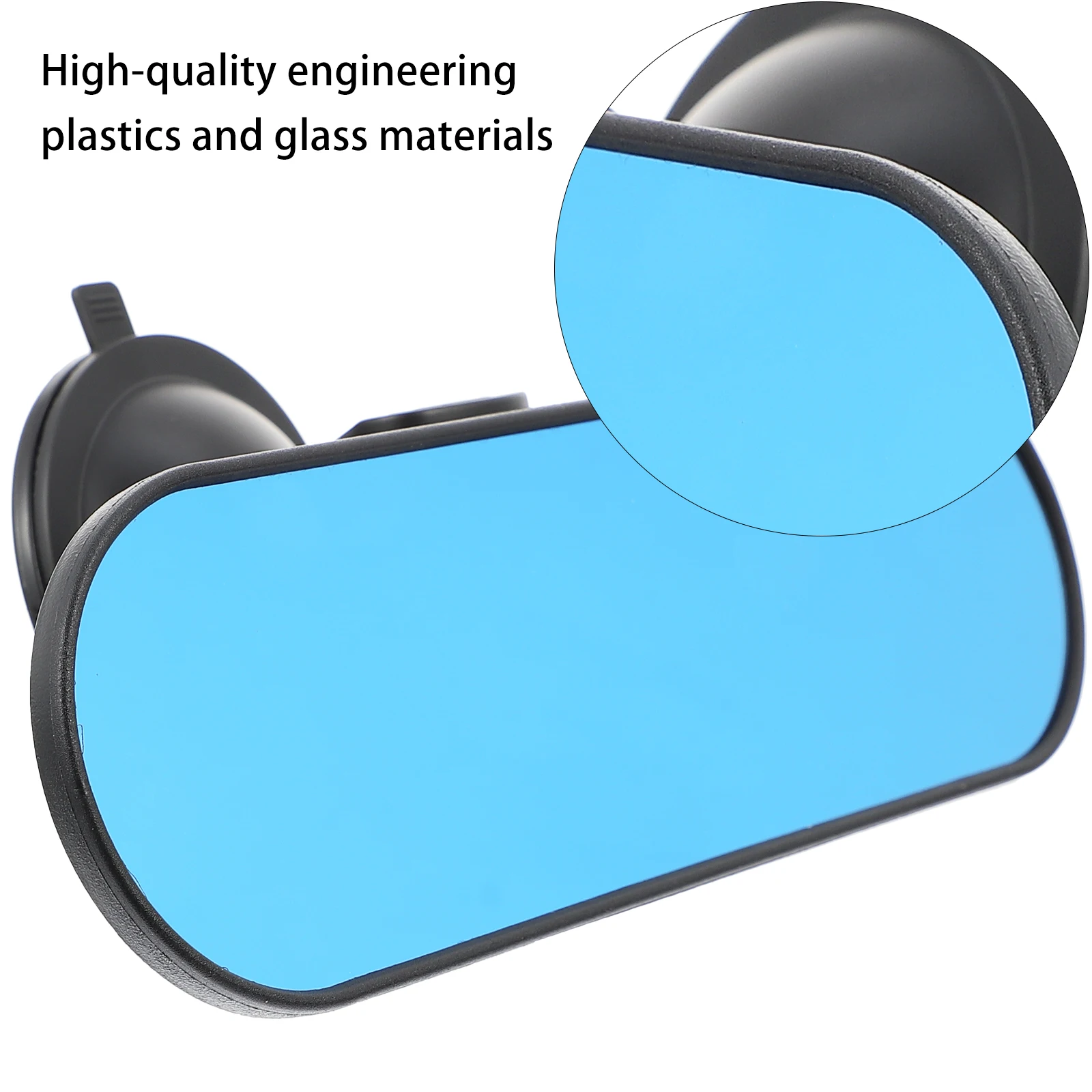 

Car Baby Rearview Mirror Wide Angle Automotive Interior Mirrors Strong Suction Removable Blue Mirror Day Night