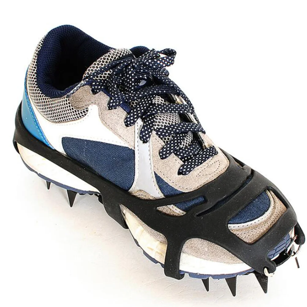 

1Pair Outdoor Non-Slip 18 Teeth Silicone Snow Mud Shoes Lightweight Durable Easy Use for Elderly