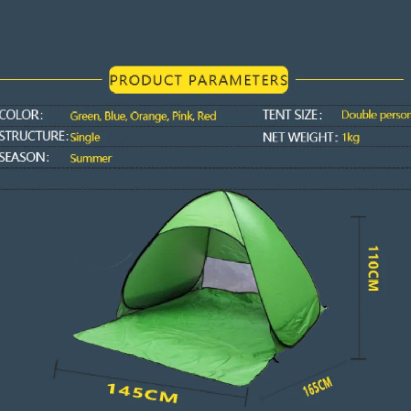 Ao ar livre dobrável fácil ultraleve abertura rápida crianças família acampamento barraca de praia sem necessidade de construir totalmente automático bonito tenda