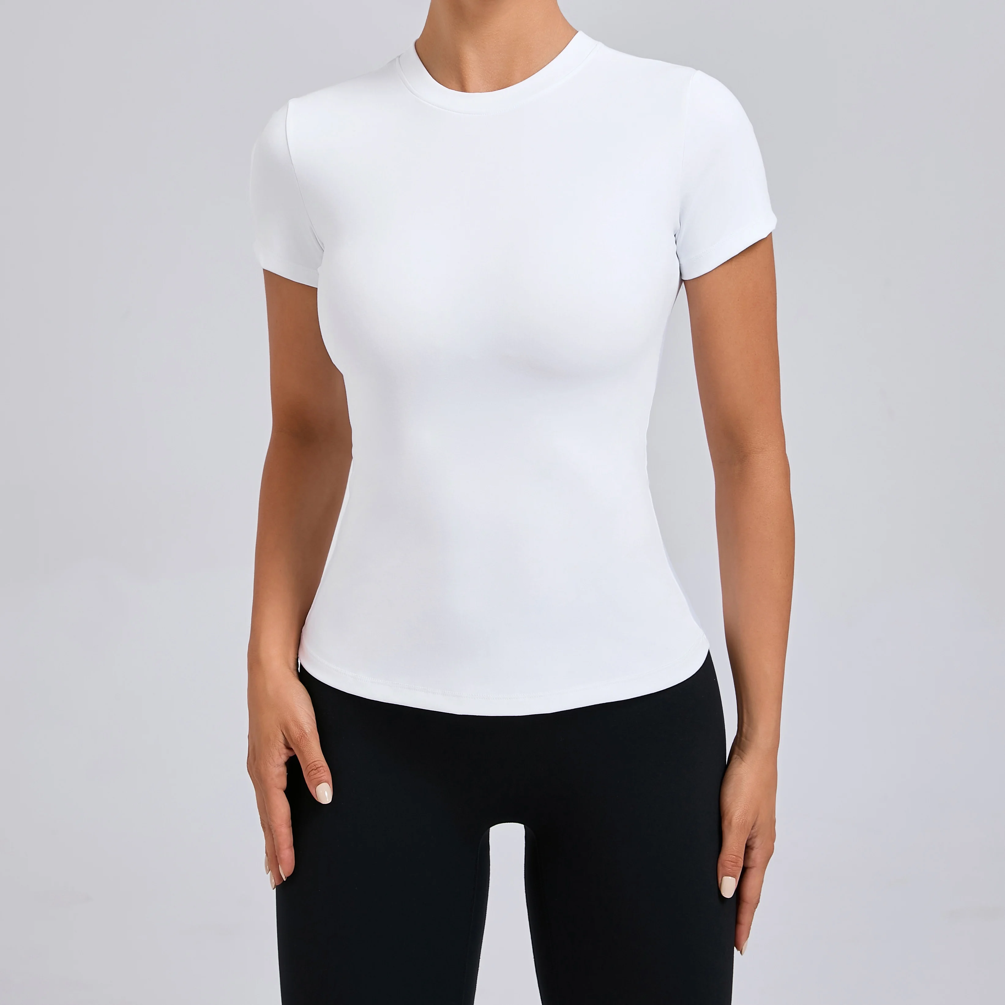 

Women Top Yoga Shirts Quick Dry Running Tops Tights Push Up Workout Gym Clothes Short Sleeve Fitness Sports T-Shirts