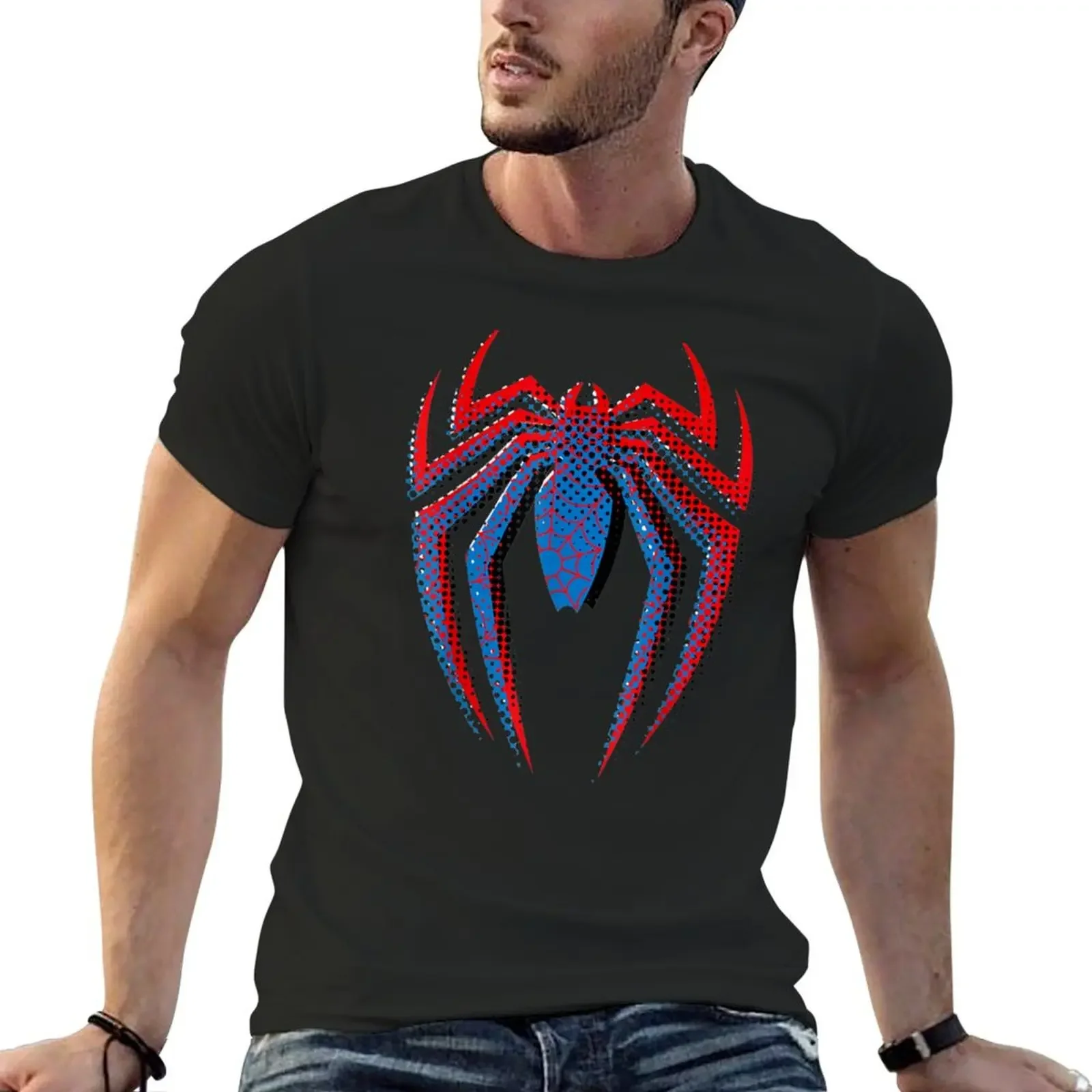 

Spider Guy Dot Build Up Logo T-Shirt shirts graphic tee plus sizes vintage t shirts mens big and tall t shirts