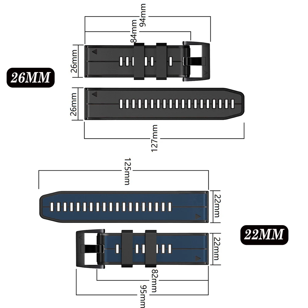 22/26mm Watchbands For Garmin Fenix 7 7X 6 6X Pro 5 5X Plus 3HR 935 Smart Watch Silicone Band Quick Easyfit Wrist Strap Bracelet