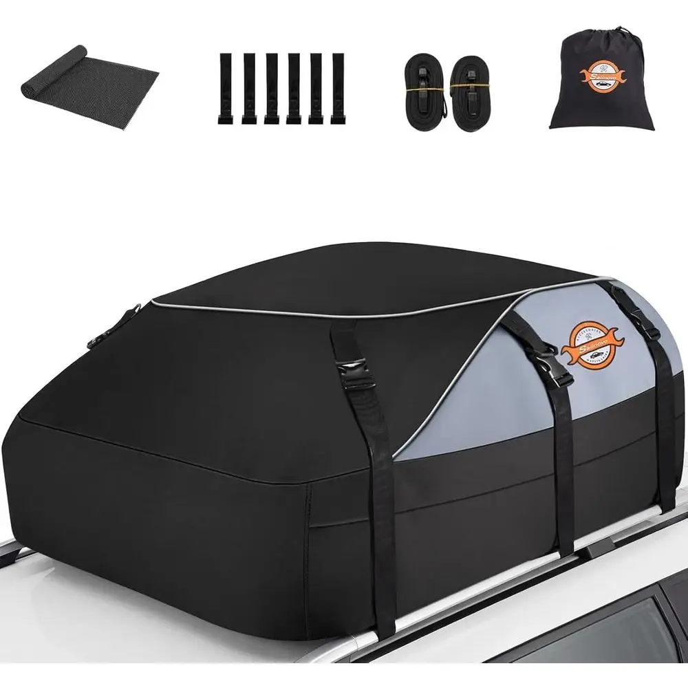 

Car Rootop Cargo Carrier Roo Bag 20 Cueet Waterproo Car Top Carrier, its Most Vehicle with/Without Rack, Include Anti-Slip Mat,6