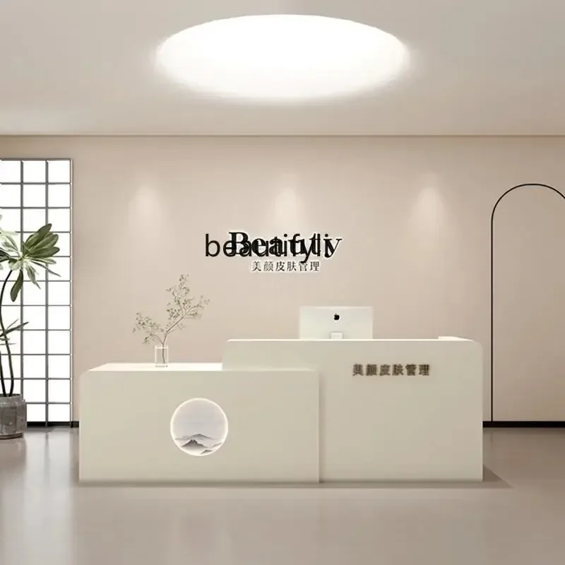 60.Simple beauty salon checkout page Simple modern clothing store Bar training institution Front desk Company reception desk
