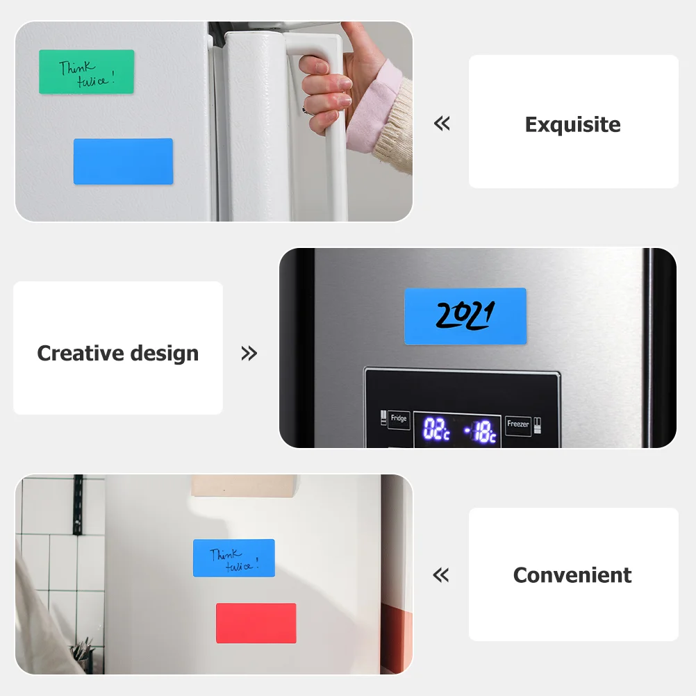 Imagem -05 - Ímã do Refrigerador Ímãs para Wipe Label Magnetic Dry Erase Labels Name Tag Stickers