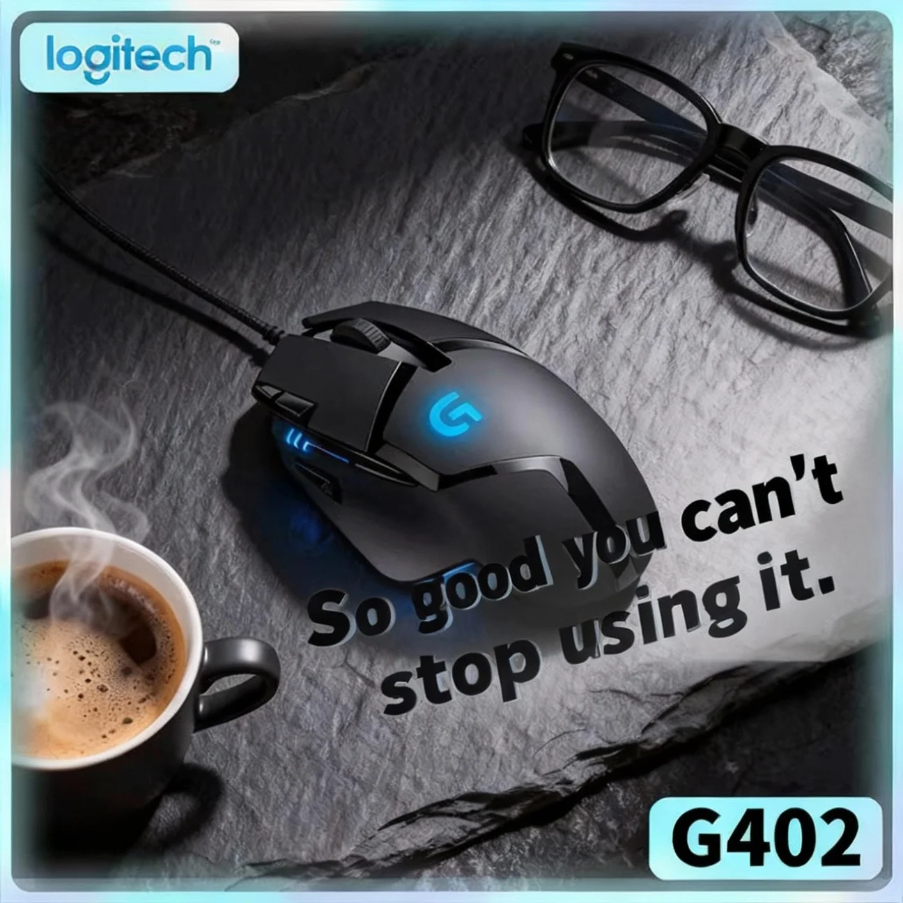 

Logitech G402 Wireless Gaming Mouse, 12000 DPI HERO sensor, ideal for casual gamers, 1ms response time, 9-month battery life.