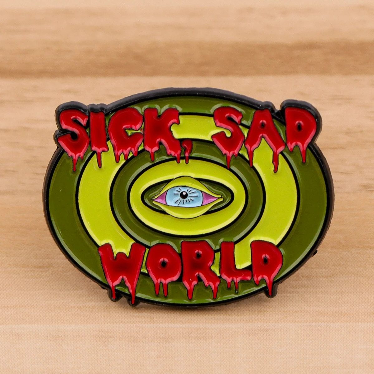 SICK SAD WORLD Enamel Lapel Pin Badge Pins Hats Clothes Backpacks Decoration Jewelry Accessories Gift