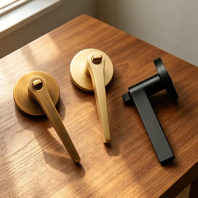 French Light Luxury Single Latch Door Lock Simple Design for Bedroom Bathroom Kitchen Elderly Room with Emergency Unlocking