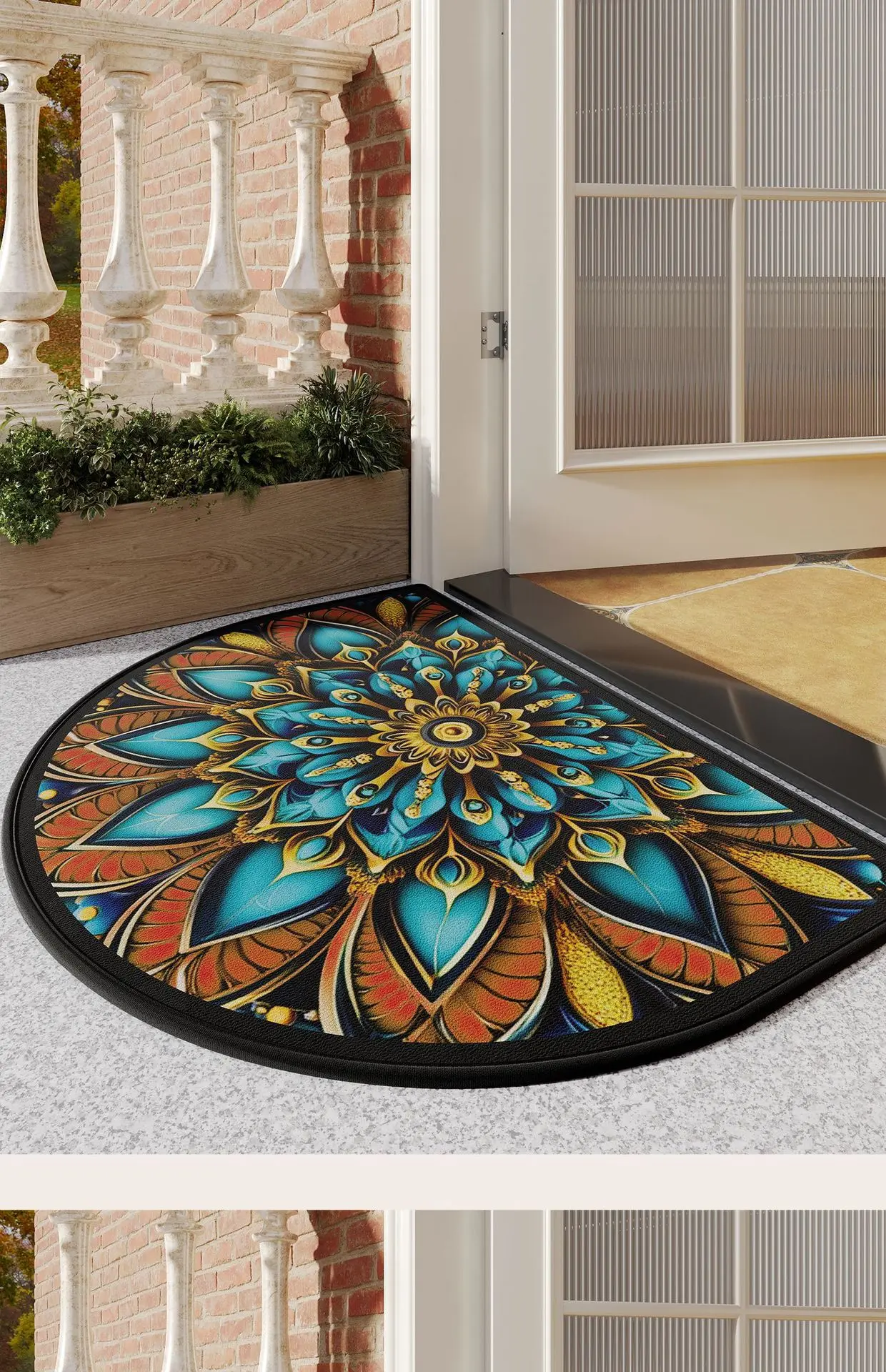 Zerbino per interni 91,4 x 149,9 cm, assorbente, tappetino per porta anteriore e posteriore, con retro in gomma antiscivolo, tappetino per porta d'ingresso, tappeto intrappola fango, sporco, lavabile