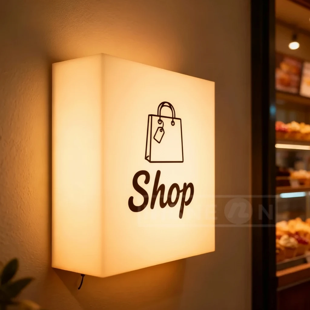 Custom LED Light Box - Eye-Catching Wall-Mounted Luminous Acrylic Letters & Logo Signage for Home Business & Outdoor