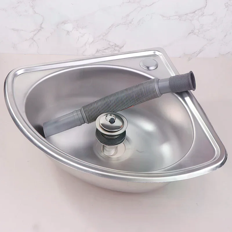 

RV Kitchen Sink Stainless Bathroom Basins Camper Vegetable Corner Motorhome Bar Steel Small Single Bowl Drop Tub