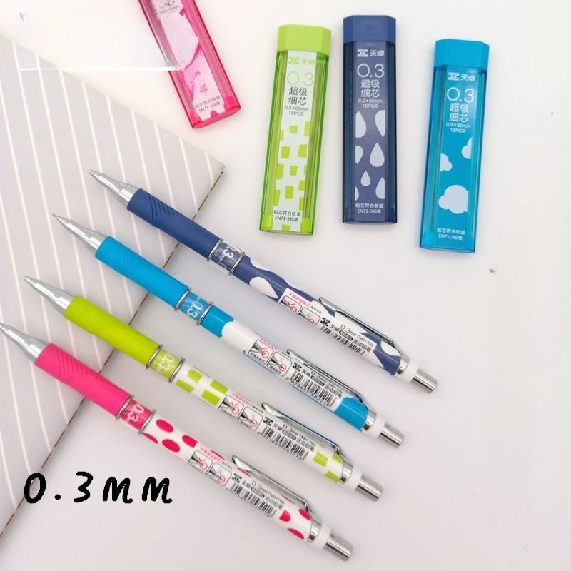 

40pcs Cute Novelty Mechanical Pencil 0.3mm Thin Pencils Kawaii School Supplies Wholesale Automatic Pencil 0.3 Writing Acessories