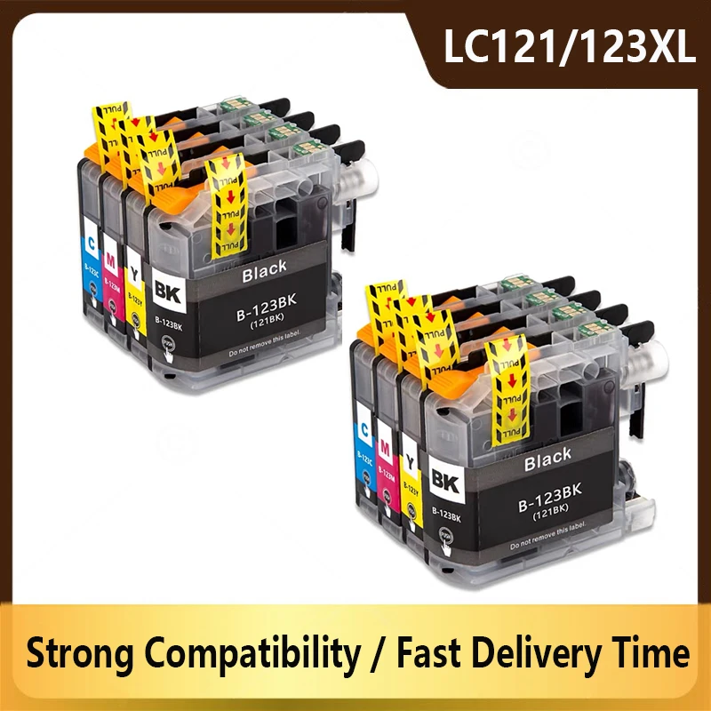 LC123 LC-123 LC 123 LC121 Ink Cartridge Compatible for Brother MFC J4410DW J4510DW J4610DW J4710DW J470DW J6920DW Printer